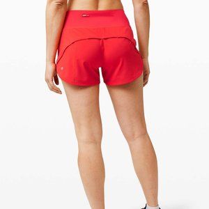 Lululemon Speed Up Short Long 4" in Carnation Red Size 4